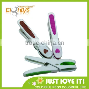 Hot Sale Stainless Steel Spring Craft Colored TPR Soft Grip Plastic Peg thumbnail-2