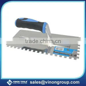 Finishing Trowel, Grout Trowel, Stainless Steel Trowel W/soft Grip Handle thumbnail-1