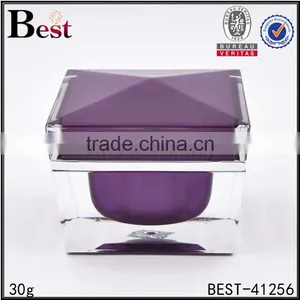 Square Acrylic Cosmetic Jar 50 ml Crystal Acrylic Jar for Face Cream thumbnail-2