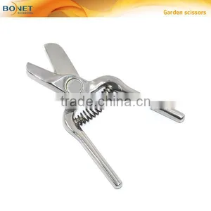 SGA0019 5" Gardening Tool Small Stainless Steel Pruner Scissors With Spring thumbnail-1