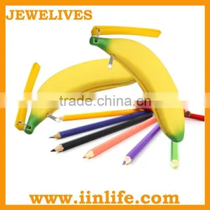 Multifunctional OEM/ODM Accepted Banana Shape Silicone Pencil Case for Teenagers thumbnail-1
