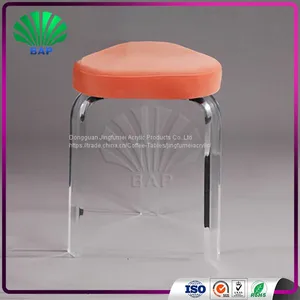 Clear Acrylic Stools Lucite Restaurant Stool Salon Waiting Room Stool For Sale thumbnail-1