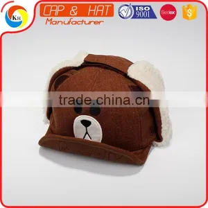 Winter Woolen Bear Style Baby Earflap Cap thumbnail-1