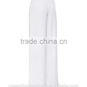 2015 Wholesale Women Office Slim Ladies Plain Color Pleated Loose High Waist Wide Leg Long Pants thumbnail-4