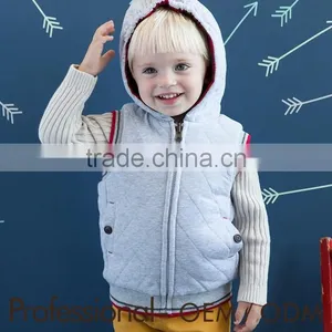 2015 Fashion Children's Hooded Thicken Padding Vest Autumn/winter Waistcoat for 2 -12 Years Old Kids Factory Price thumbnail-1