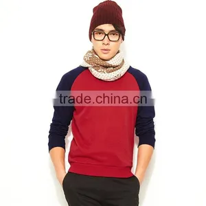 Blank Sweater Without Hood Contrast Color Men Pullover Sweater thumbnail-1
