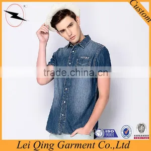 Mens Clothing Quality Denim Shirt for Men thumbnail-2
