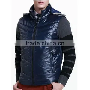 2015 Wholesale Man's Spring Thin Short Down Vest thumbnail-4
