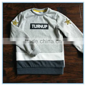 New Design Polyester/Cotton Kids Hoodies Without Hood Thick Fleece Pullover Hoodie Sweatshirt thumbnail-3