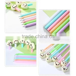 Cute Steamed Buns Pattern Cap Pen 0.5mm Plastic Ballpoint Pen thumbnail-6
