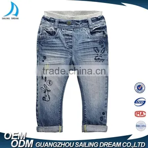 Wholesale High Quality Children Jeans Pants Spring and Autumn New Kids New Pattern Jeans With Embroidery Decoration thumbnail-1