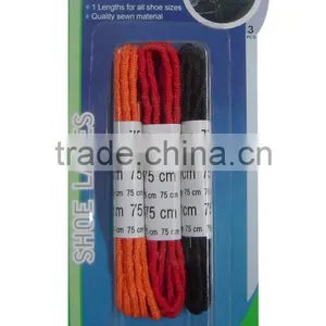 3 Color Round Fashionable Elastic Cotton Shoe Laces thumbnail-1