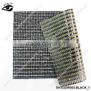 Iron on Rhinestone Mesh Pearl +epoxy Rhinestone Mesh Sheet Hotfix Transfer Appliques thumbnail-1