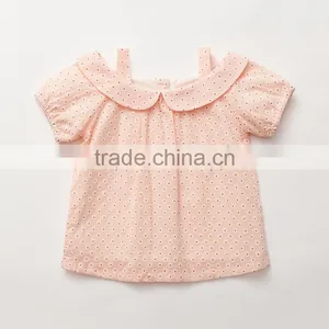 Children's Suspenders Cold Shoulder Daisy Prints Tops T Shirt thumbnail-5