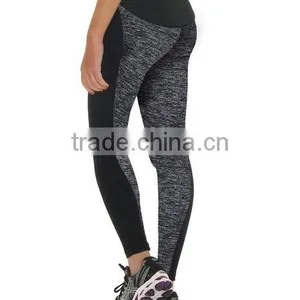 Hot Sale Slim Fit Two Tone Custom Cotton Mesh Yoga Pants Sport Leggings Fabric thumbnail-4
