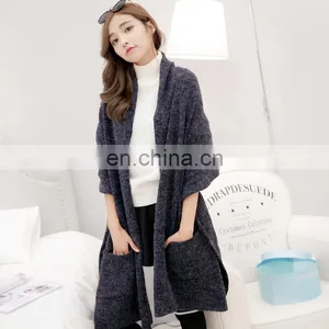 New Fashion Oem Thick Acrylic Knitted Infinity Pocket Scarf thumbnail-3