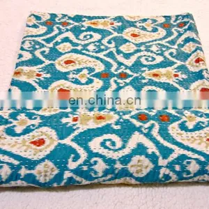 Ikat Bedcover Kantha Bedding Throw Ikat Kantha Quilt thumbnail-2
