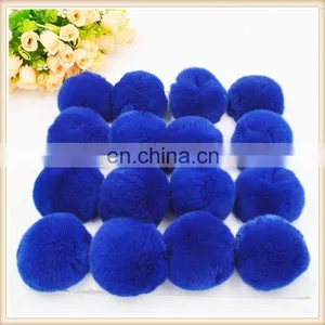 2016 New Fashion Colorful Cheap Real Fur Ball Rabbit Pom Pom thumbnail-1