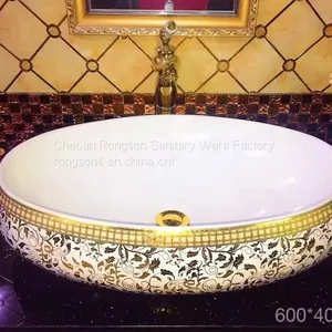China Factory Orange Color Popular Design Square no Hole Ceramic Bathroom Hotel Luxury Wash Basin Art Sink for Sale thumbnail-3