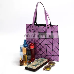 Laser Tote Bag Lady Geometry Plain Split Joint Shoulder Bags Women Sequins Handags thumbnail-2