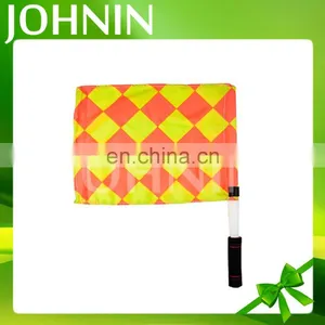 Good Quality Custom Printing Red Yellow Sport Football Soccer Hand Referee Flag thumbnail-3