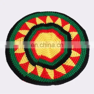 Custom Fashion Jamaica Knitted Crochet Rasta Beanie Hat thumbnail-6