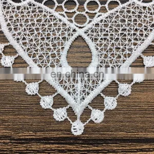 White Embroidery Collar Shiny Poly Lace for Wholesale Clothing thumbnail-5