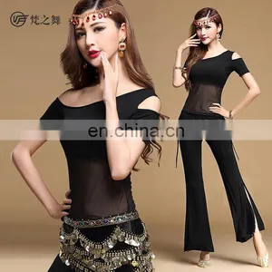 T-5116 Summer Modal Professional Short Sleeve Sexy Training Belly Dance Costume thumbnail-5