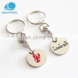 2017 Promotion Gifts Cheap Customize Metal Trolley Token Keychains thumbnail-2