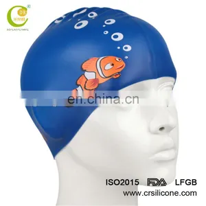 High Quality Waterproof Silicone Swimming Caps With Colored Logo thumbnail-1