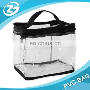 Cosmetic Crystal Clear Durable Vinyl With Carry Handle Train Bag thumbnail-1