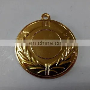 Wholesale Oliver Leaf Blank Iron Medal in Shiny Gold Plating thumbnail-3