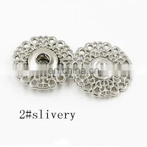 Snap Buttons 15/18/21/25/30mm Fasteners Press Stud Invisible Metal Flower Shiny Gold Buttons thumbnail-4