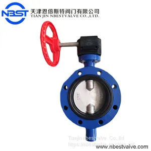 Aluminum Alloy Body Plastic Worm Gear Butterfly Valve DN100 D371X-10L thumbnail-1