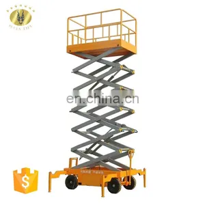 7LSJY Shandong SevenLift 300kg Hydraulic Mobile Movable Floor Fully Powered Electric Small Scissor Lift Platform thumbnail-6