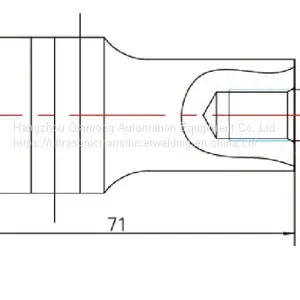 35Khz High Frequency Ultrasonic Transducer 500W With 2PCS Ceramics 35mm PZT8 thumbnail-2