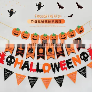 Customized Ornaments--Halloween & Christmas Felt Witch, Ghost Banner thumbnail-2