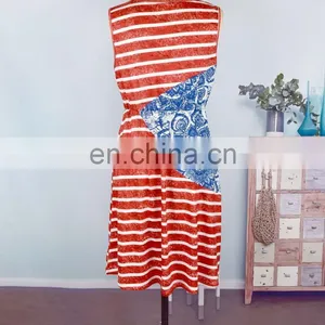 2019 Summer Red and White Stripes Matching Outfits For Mother And Daughter (this Link for Girls,1-12years) thumbnail-5