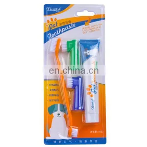 Hot Sale Pet Tooth Cleaning Products Eco-friendly Dog Toothpaste Dental Care Tool Toothbrush Set thumbnail-1