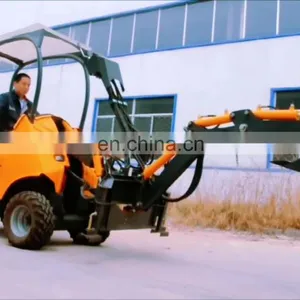 Gas Engine New Agricultural Machines Name HYSOON Articulated Compact Mini Loader thumbnail-1