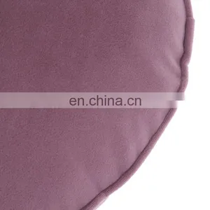 Round Comfortable Soft Taro Solid Color Purple Sofa Decorative Pillow Chair Cushion With Piping thumbnail-5