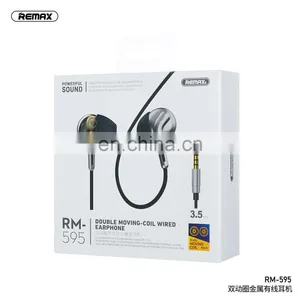 Remax RM-595 Noise Cancelling Earbuds Dual-moving-coil Wired Earphone thumbnail-7
