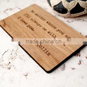 Custom Made Logo and Painted Color Wooden Wallet Insert Card,wood Wallet Card thumbnail-3