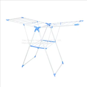 Installation-free Folding Butterfly-shaped Floor Drying Rack Room Built-in Shelf thumbnail-1