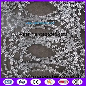 450mm Coil Blade Width 22mm Flat Razor Wrap Wire Coils For Fence Barrier thumbnail-1