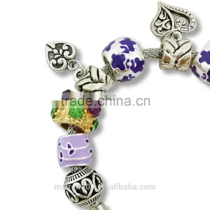 MNP147 Fashion Beautiful European Silver Plated Charms Beads Bracelets thumbnail-3