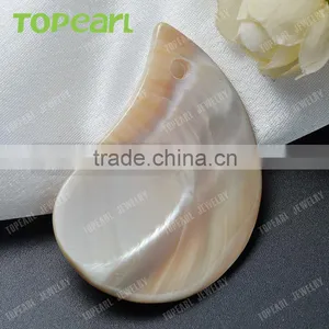 Topearl Jewelry Most Popular White Shell Pendant Rhinestone Pendant Clay Pave Red Agate Stone SPD06 thumbnail-2