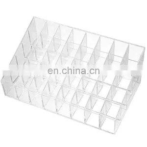 9/24/36/40 Grid Lipstick Box Acrylic Makeup Organizer Storage Box Lipstick Nail Polish Display Stand Holder Cosmetic Organizer thumbnail-3