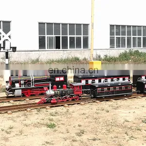 Cheap Price Indoor and Outdoor Carnival Game Machine Kiddie Rides Steam Electric Track Train for Sale thumbnail-1