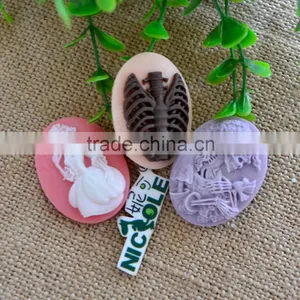 F1014 Fondant Decorating Molds Silicone Skull Scary Cake Tools Easy Demold thumbnail-4